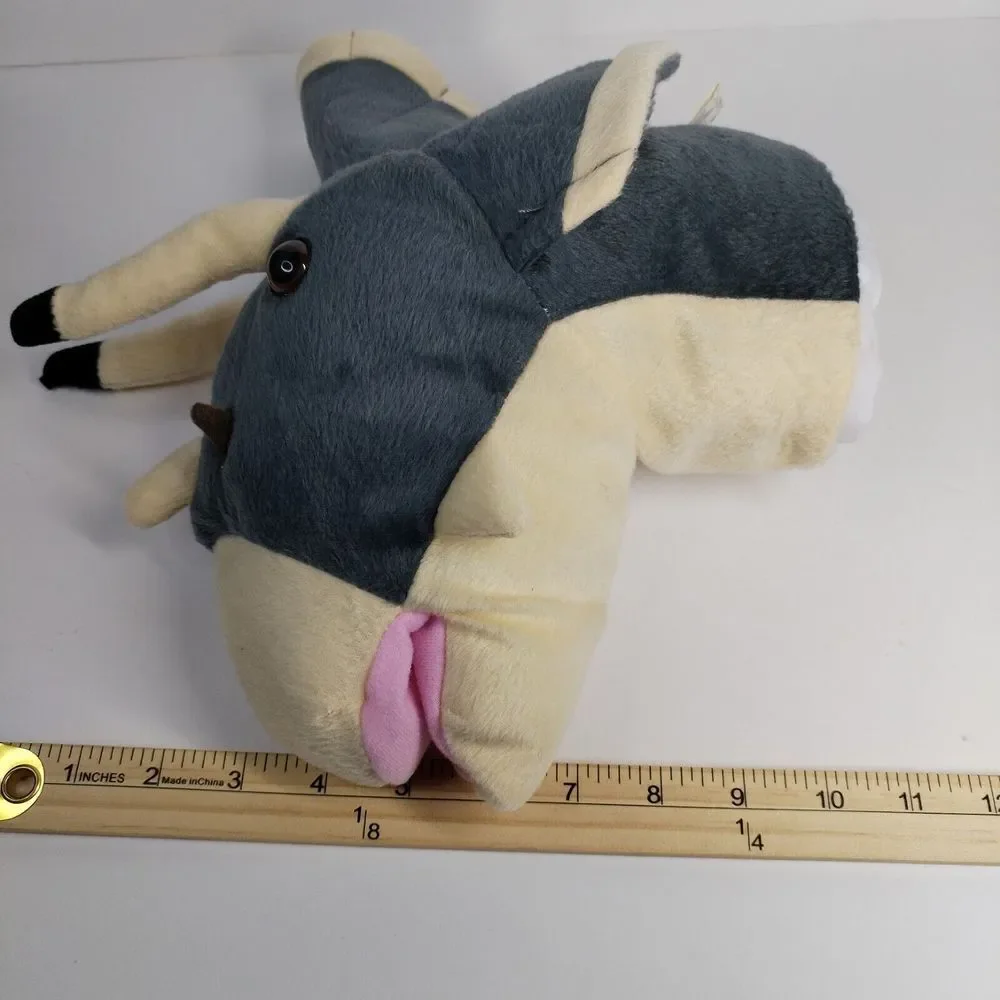 Sherwood‎ Brands Hand Puppet Dinosaur Triceratops 2008 Gray plush 12 inch
